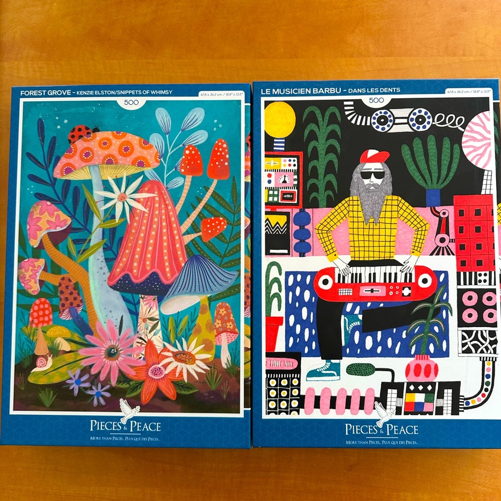 Pieces & Peacr Puzzle bundle - Le Musicien Barbu and Forest Grove